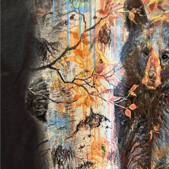 1/1 Liquid Blue x The Mountain Test Print Bear Skull Art Shirt • Sz: L - Picture 13 of 16